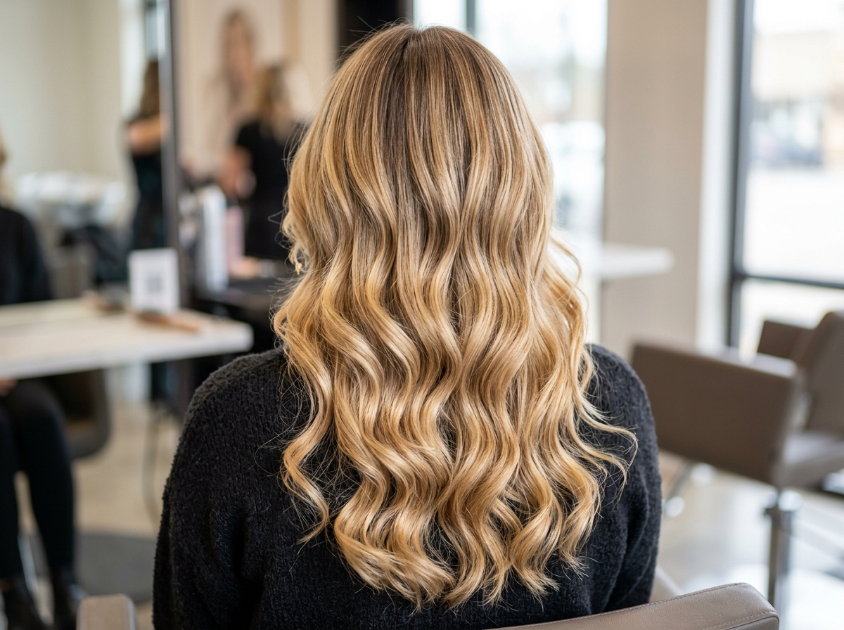 Dimensional Honey Balayage After